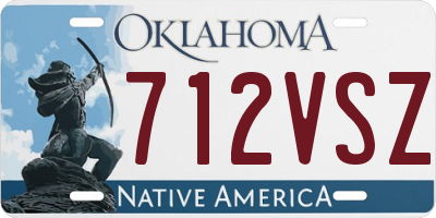 OK license plate 712VSZ