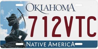 OK license plate 712VTC