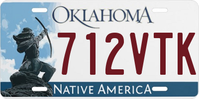 OK license plate 712VTK