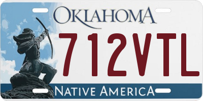 OK license plate 712VTL