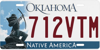 OK license plate 712VTM