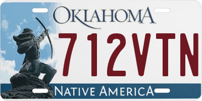 OK license plate 712VTN