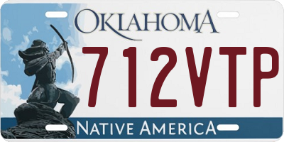 OK license plate 712VTP