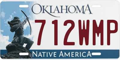 OK license plate 712WMP