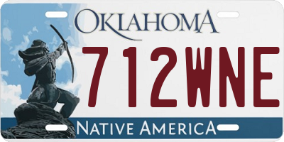 OK license plate 712WNE