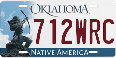 OK license plate 712WRC