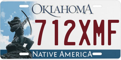 OK license plate 712XMF
