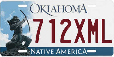 OK license plate 712XML