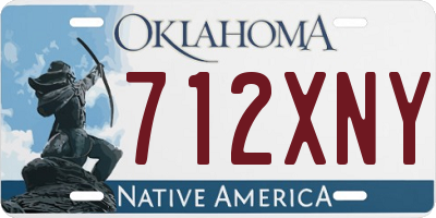 OK license plate 712XNY