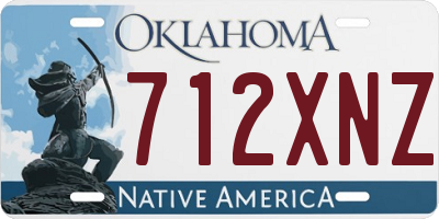 OK license plate 712XNZ