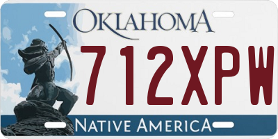 OK license plate 712XPW