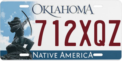 OK license plate 712XQZ