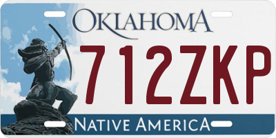 OK license plate 712ZKP