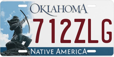 OK license plate 712ZLG