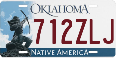 OK license plate 712ZLJ