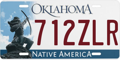 OK license plate 712ZLR