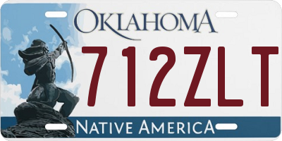 OK license plate 712ZLT