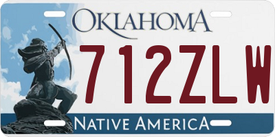 OK license plate 712ZLW
