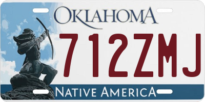 OK license plate 712ZMJ