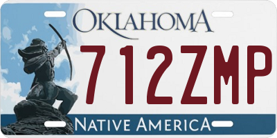 OK license plate 712ZMP