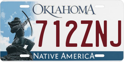 OK license plate 712ZNJ