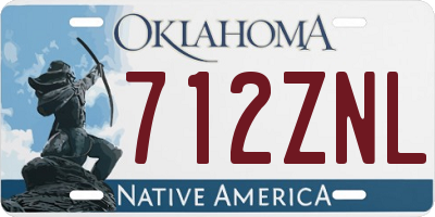 OK license plate 712ZNL