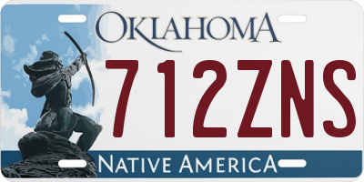 OK license plate 712ZNS