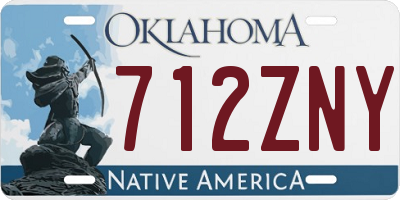 OK license plate 712ZNY