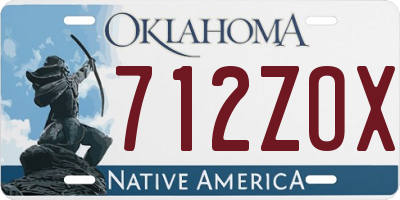 OK license plate 712ZOX