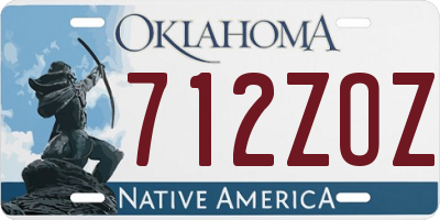 OK license plate 712ZOZ