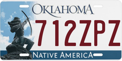 OK license plate 712ZPZ