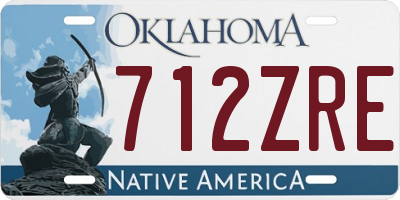 OK license plate 712ZRE