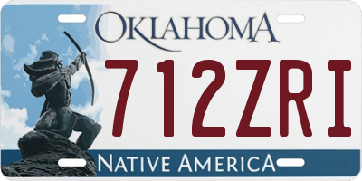 OK license plate 712ZRI