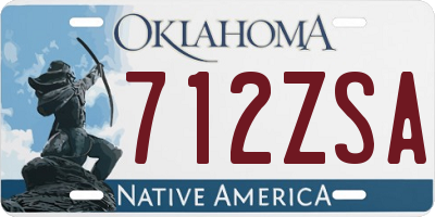 OK license plate 712ZSA