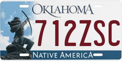 OK license plate 712ZSC