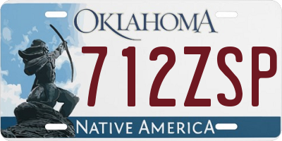 OK license plate 712ZSP