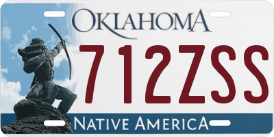 OK license plate 712ZSS