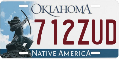 OK license plate 712ZUD