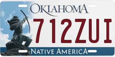 OK license plate 712ZUI