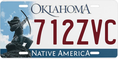 OK license plate 712ZVC