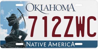 OK license plate 712ZWC