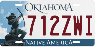 OK license plate 712ZWI