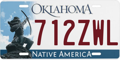 OK license plate 712ZWL