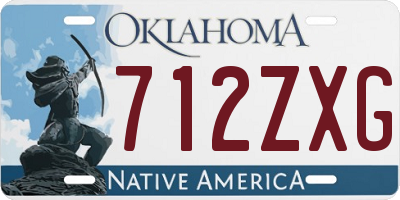 OK license plate 712ZXG