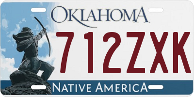 OK license plate 712ZXK