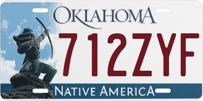 OK license plate 712ZYF
