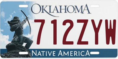 OK license plate 712ZYW