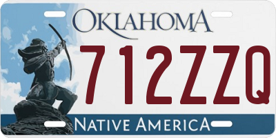 OK license plate 712ZZQ