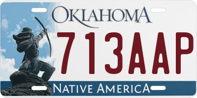 OK license plate 713AAP