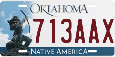 OK license plate 713AAX